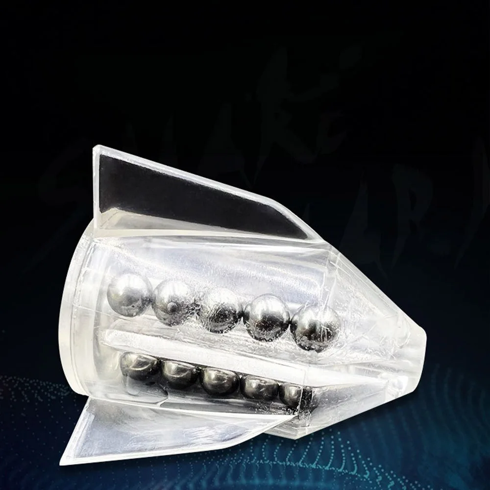 5 unids/lote sonajeros de línea de pesca tubo de inserción agitar atraer Diy sonajeros de señuelo en línea herramienta cebo pesca peso corporal con cuentas de anillo - imagen 5