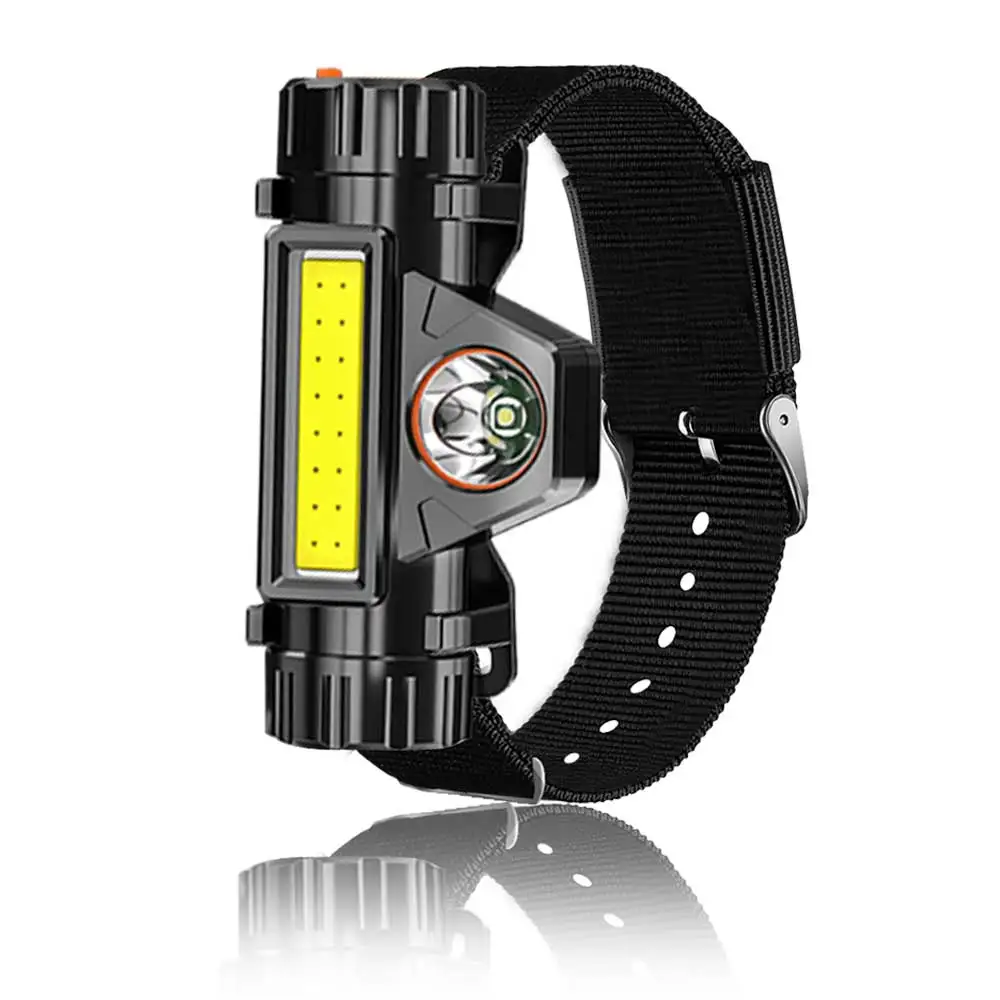 Luz LED blanca portátil, correa de pulsera, ciclismo nocturno, correr, lámpara de pesca, pulsera, lámpara de pulsera USB - imagen 2