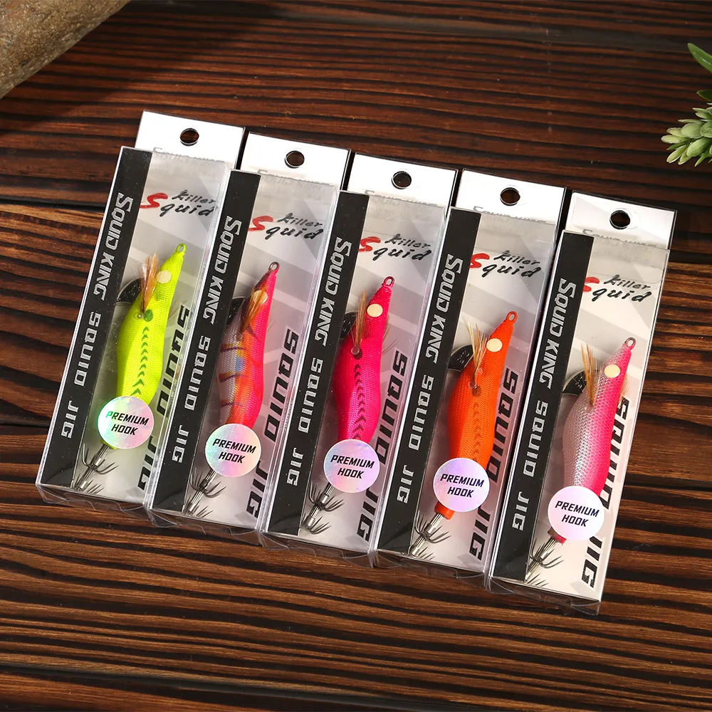 Cebo de calamar SQUID KIN 2,5 # Señuelos de Jigging artificiales, anzuelos fuertes de hundimiento lento, pesca en el mar, pulpo, sepia luminosa EGI - imagen 4