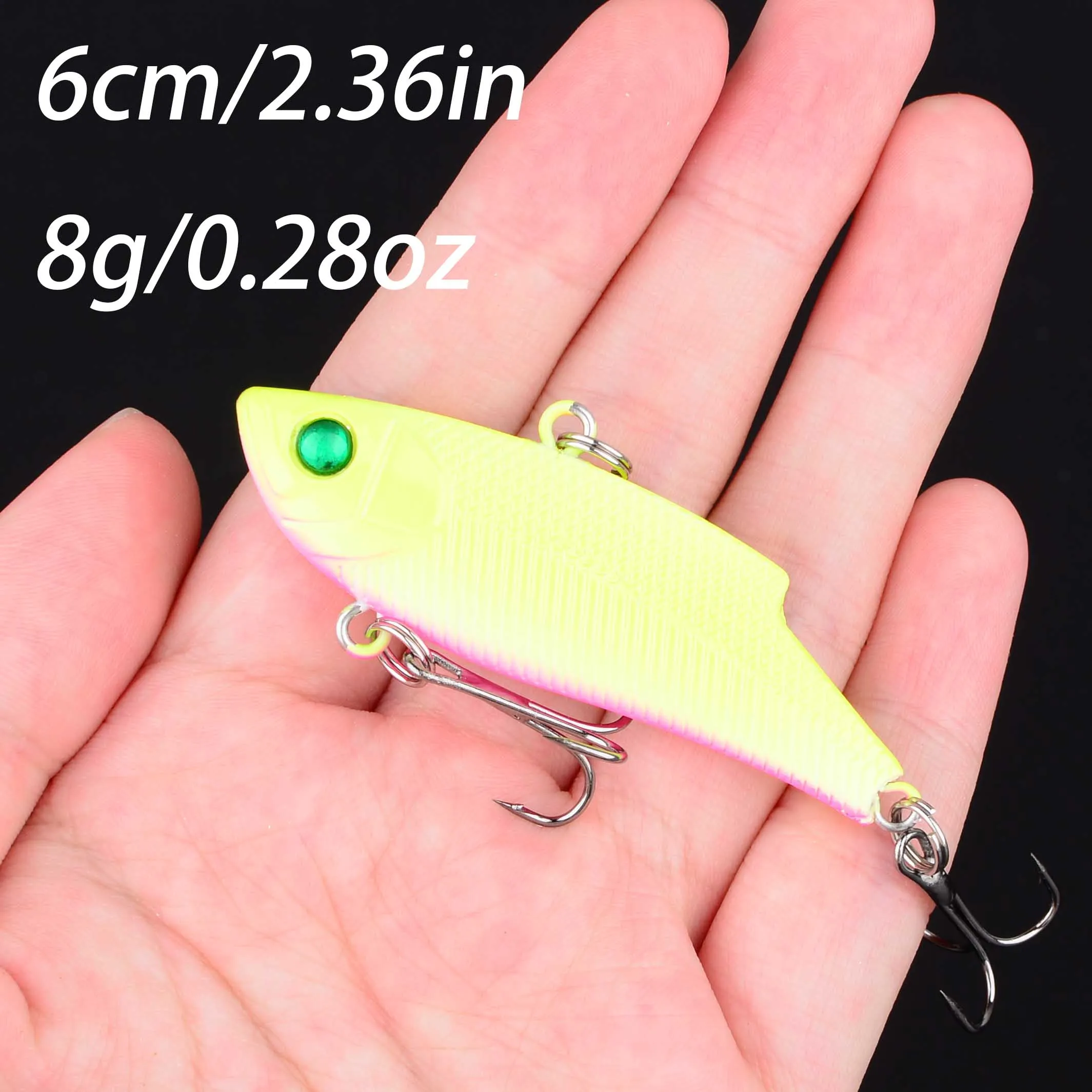 Cebos duros artificiales, Wobbler con vibración, Crankbait, cebo de Pesca para lubina, perca, 1 ud. - imagen 3