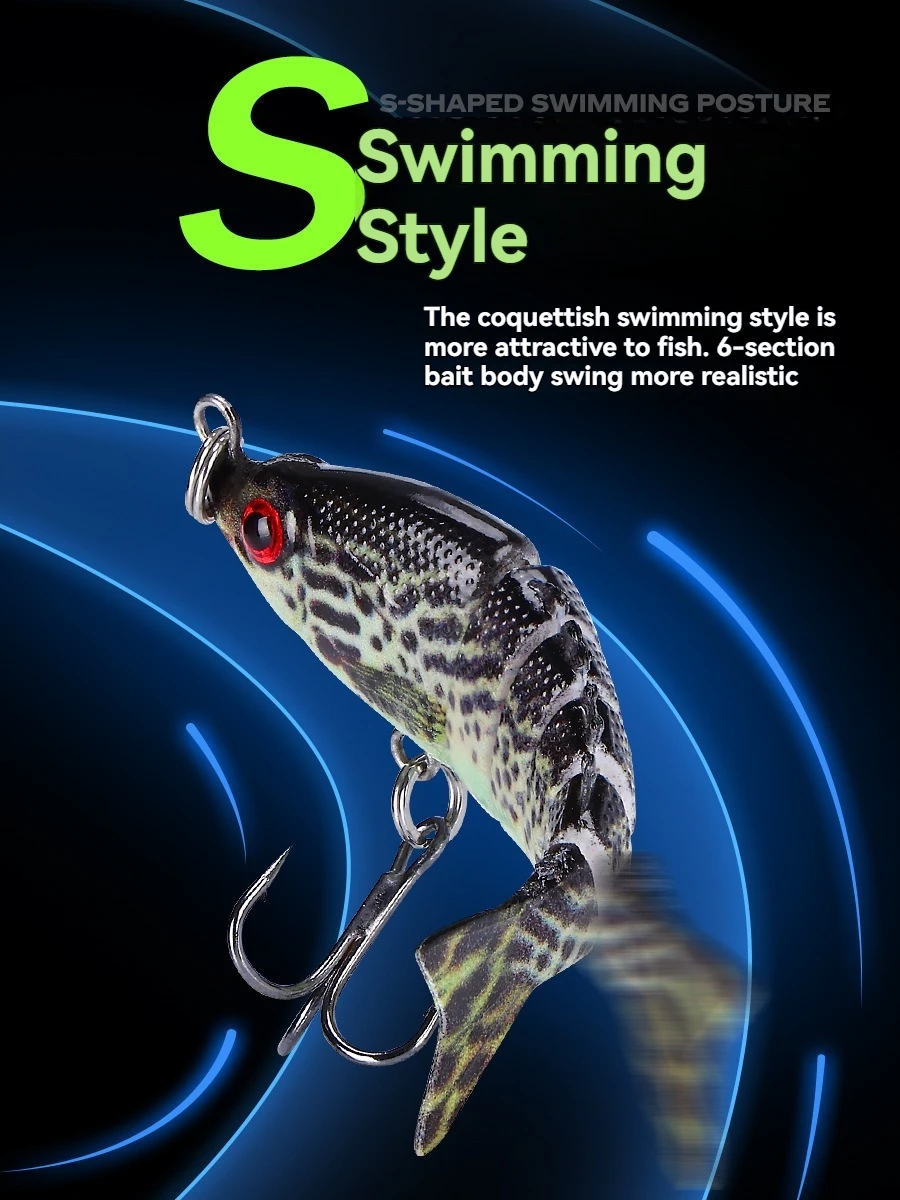 Wobblers swimbait de cebo duro multisección que se hunde - imagen 4