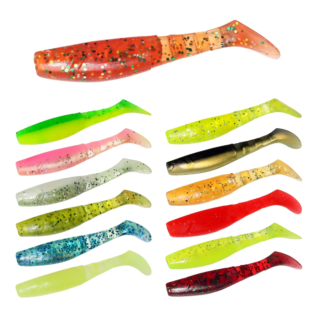 Señuelos de pesca 20 piezas señuelo suave de plástico Jigging Swimbait Artificial Wobbler cebo de silicona gusano Crankbaits pesca en el mar para Lucio - imagen 2