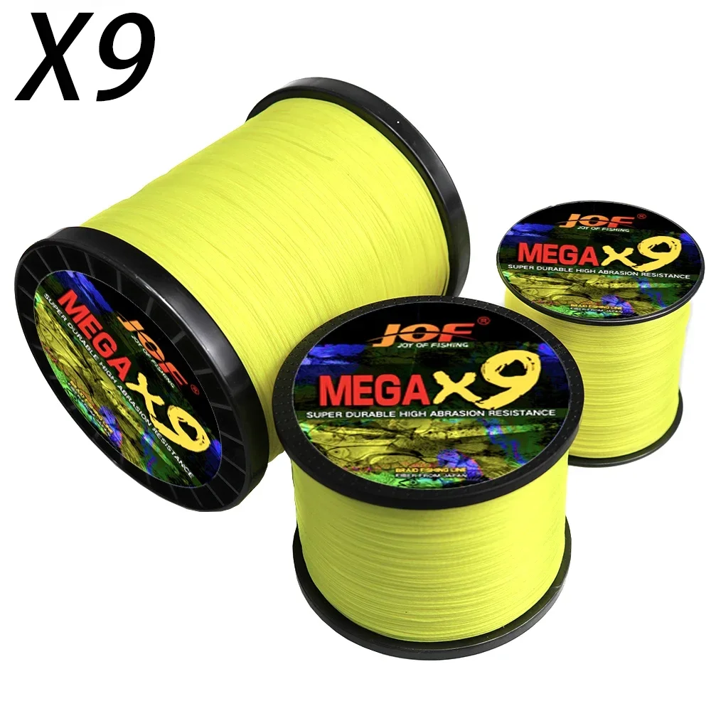 JOF-sedal de pesca de PE trenzado resistente a la abrasión, 8 hebras, 9 hebras, 16 hebras, súper fuerte, antimordida, 18-200LB, herramientas de pesca de 500M - imagen 3