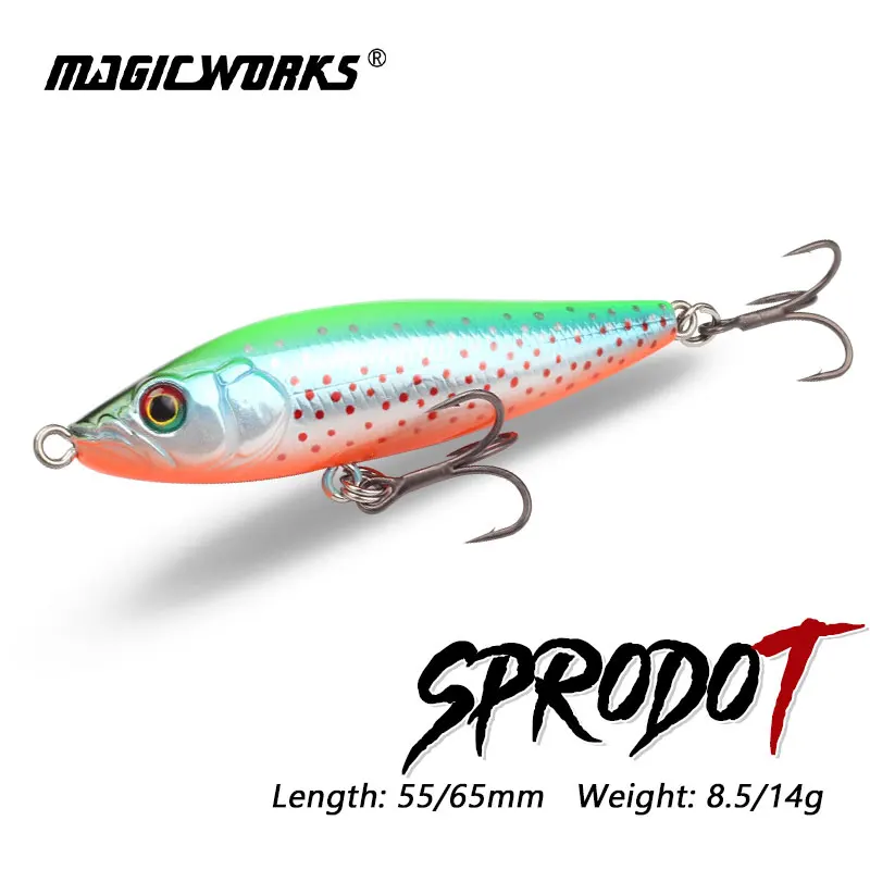 Señuelo tipo lápiz para trabajo mágico, cebo para Lucio, 8,5g, 14g, cebo tipo lápiz que se hunde, Señuelos de pesca artificiales para lubina, suministros de pesca, nuevos productos de pesca - imagen 5