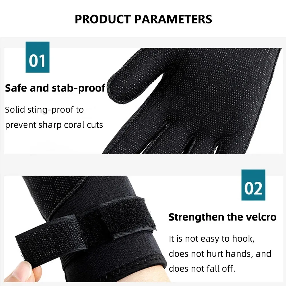 Guantes de pesca submarina antideslizantes 3 mm – Resistente a cortes - imagen 5