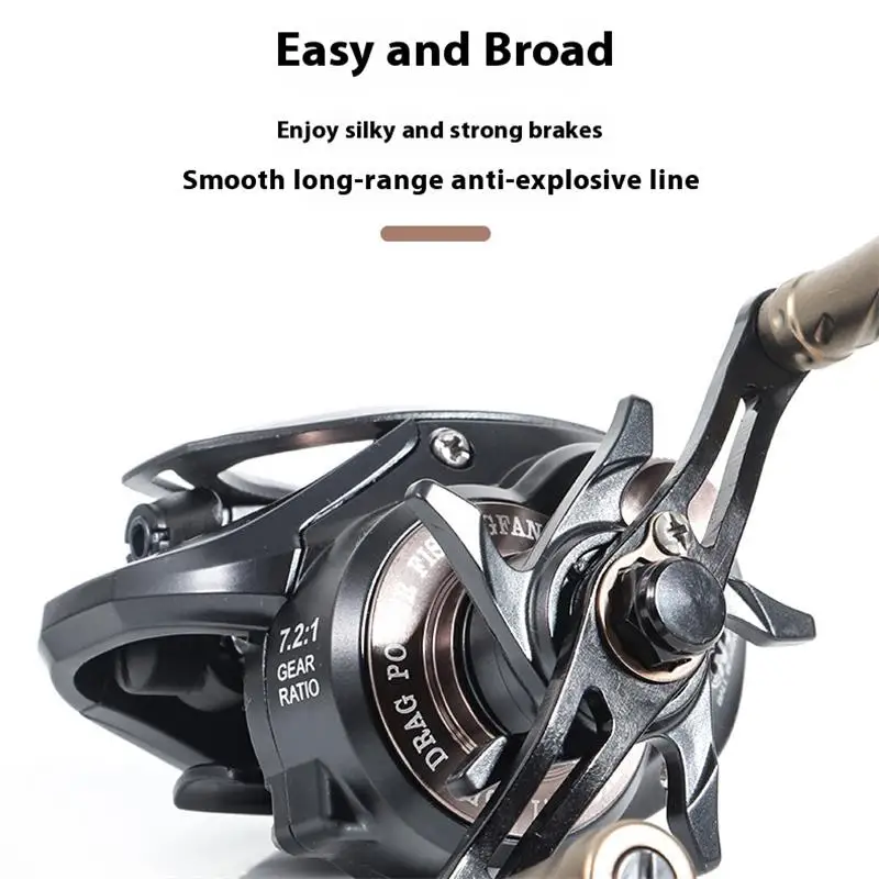 Carrete Baitcasting Magnético 7.2:1 – 5+1 rodamientos, 8KG - imagen 3