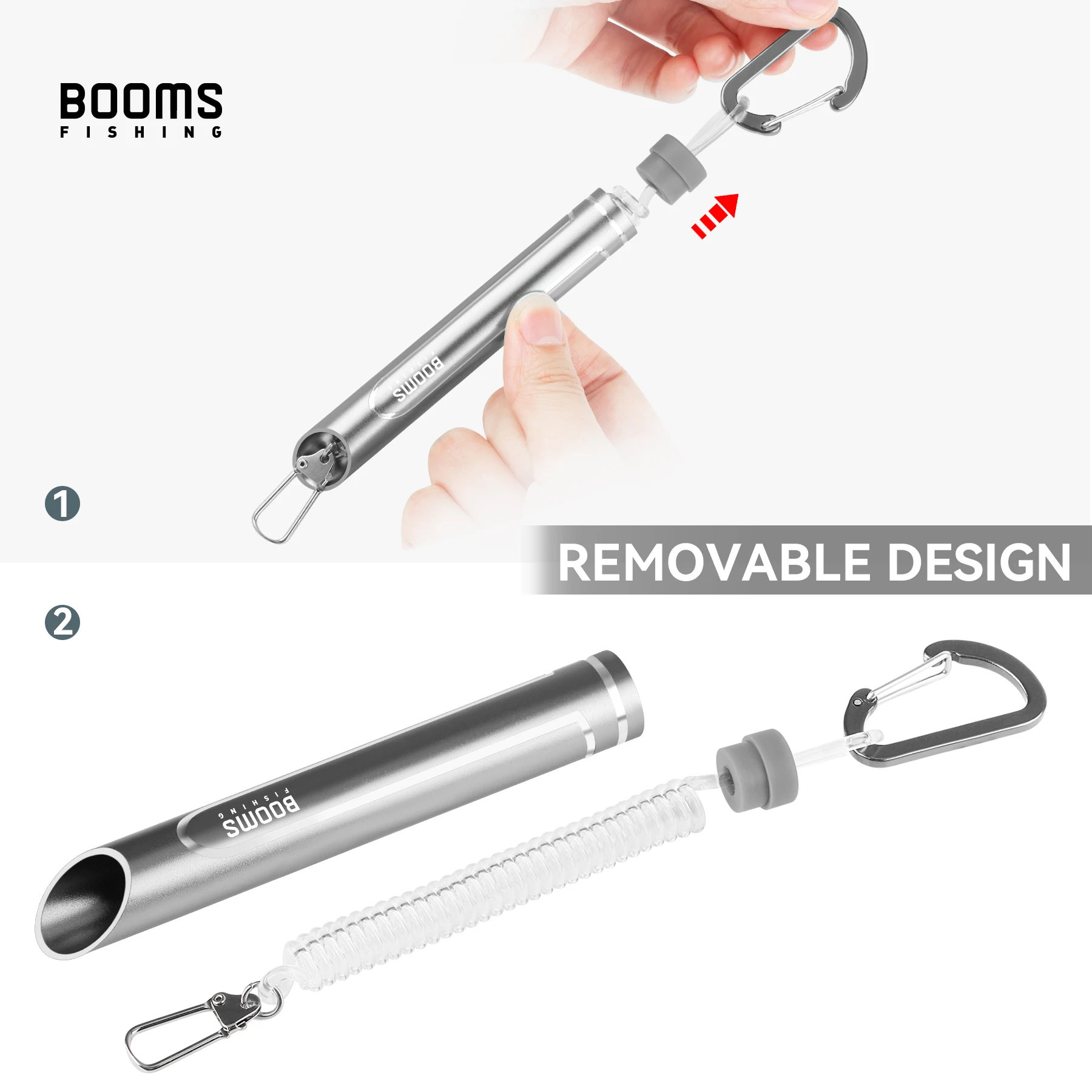 Booms Fishing-cordón en espiral de tubo T09, herramienta de cordón de pesca retráctil, cordón de bobina para pesca con mosca, Camping, mochilero al aire libre - imagen 4