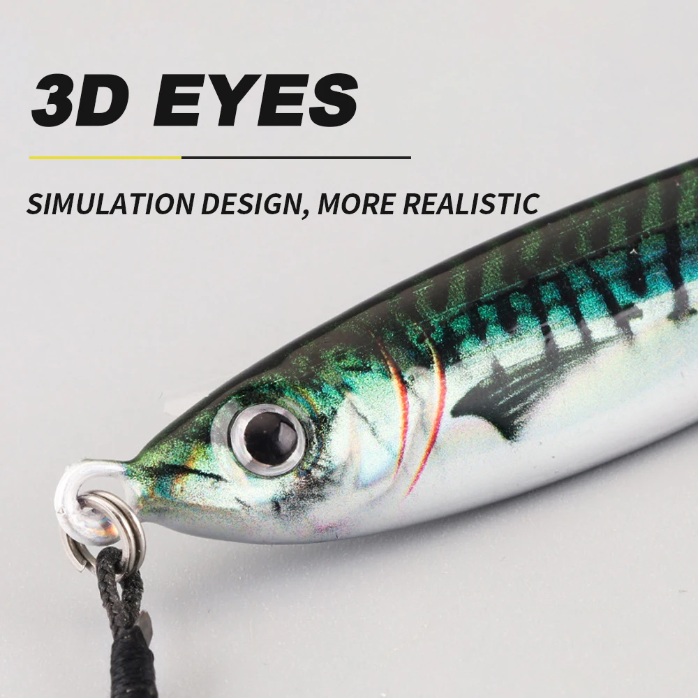 Metal D1 Señuelo Jigging Hundimiento Lento Lubina - imagen 3