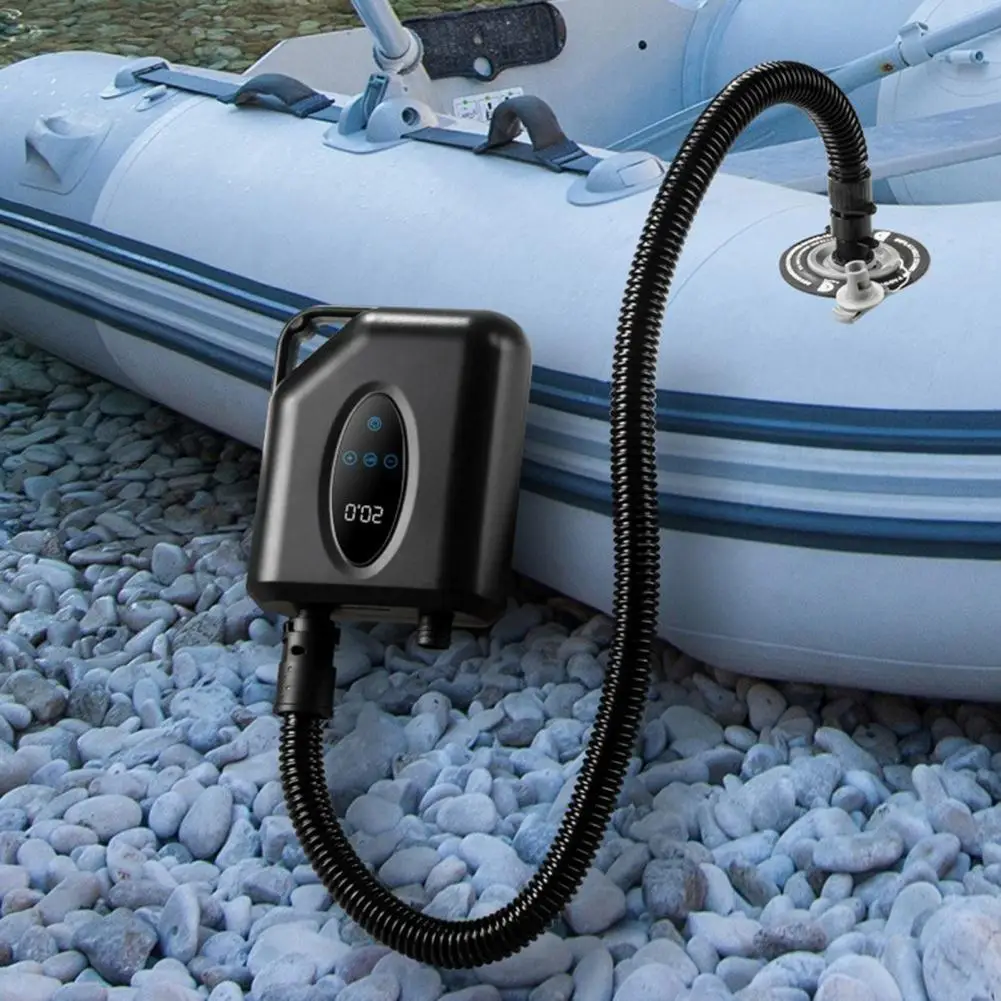 Bomba de tabla de Paddle de desinflado con apagado automático con 6 boquillas, bomba SUP eléctrica de 20PSI, tablas de pie inflables, compresor de aire para barcos