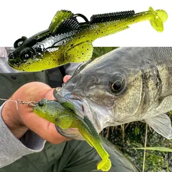 6 uds señuelo de Pesca 7,5 cm 18g Goby señuelo Jig gusano Wobbler cebo suave de silicona para Lucio Shad Swimbait Pesca