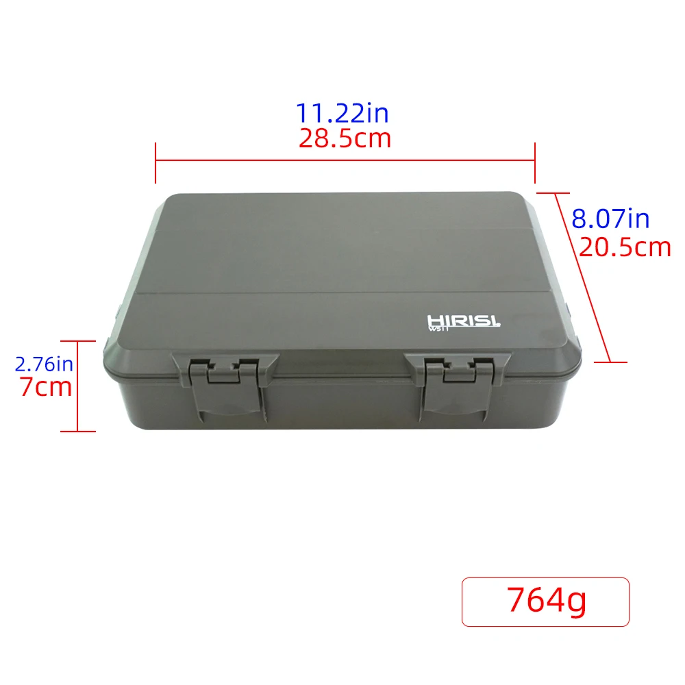 Hirisi-caja de pesca de carpa, portátil, multiusos, accesorios de pesca, compartimentos, caja de pesca, aparejos de pesca W511 - imagen 3