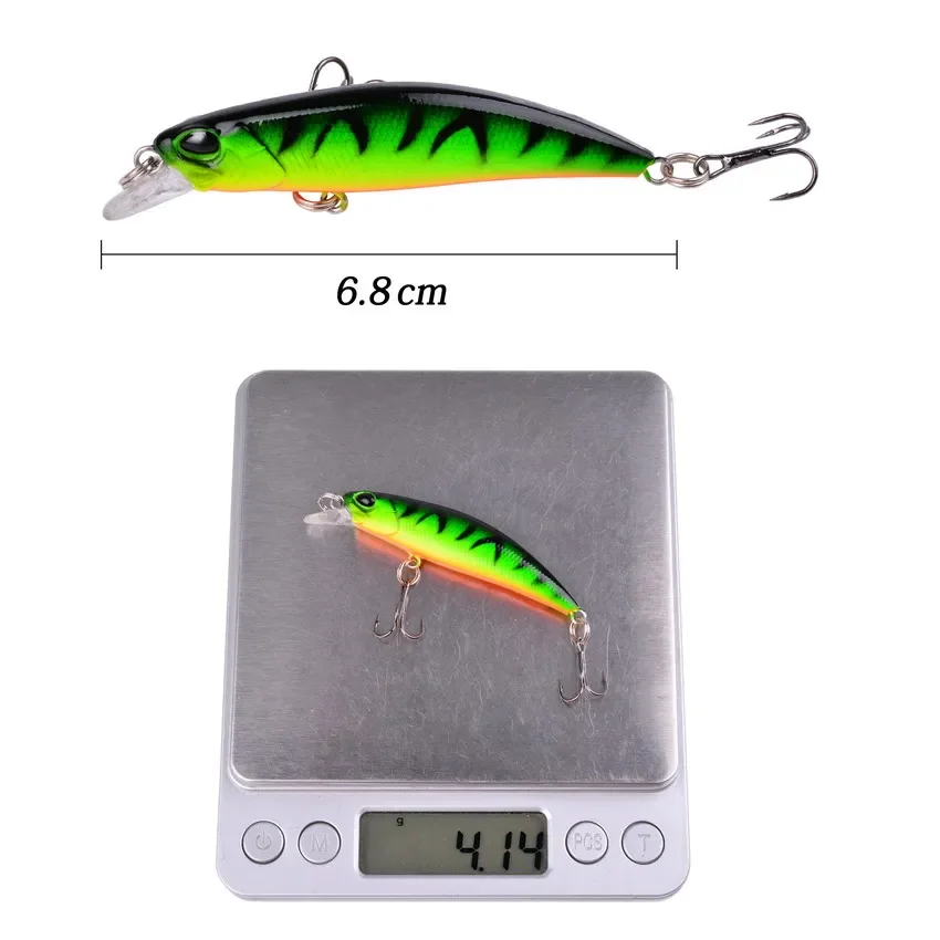 Señuelo de pesca de pececillos flotantes, cebo duro Artificial de Japón, Lucio, Wobbler, Crankbait, pesca láser de carpa, 65mm, 4g, 1 unidad - imagen 4