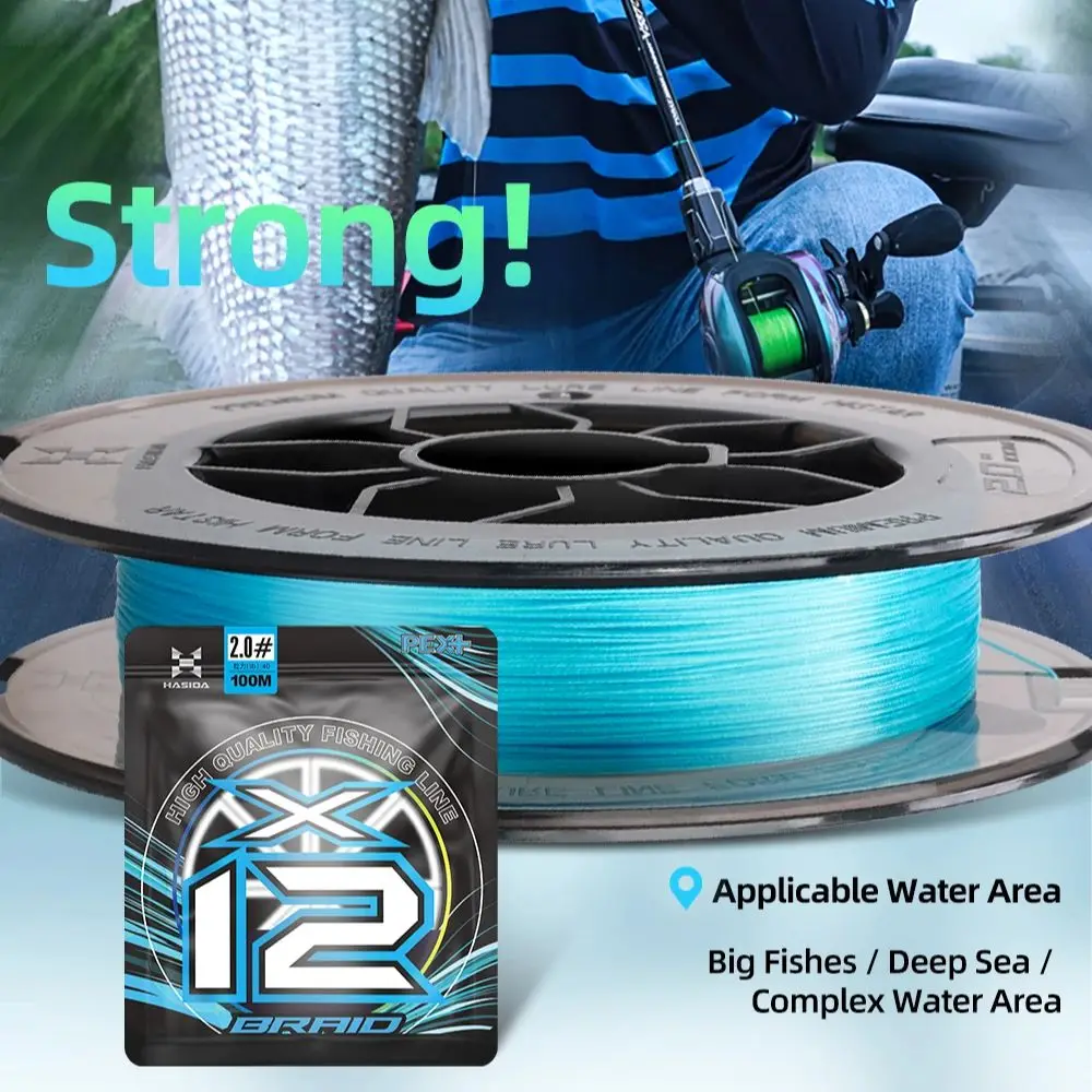 Histar PEX X12 – Línea trenzada PE 12 hilos azul 100m