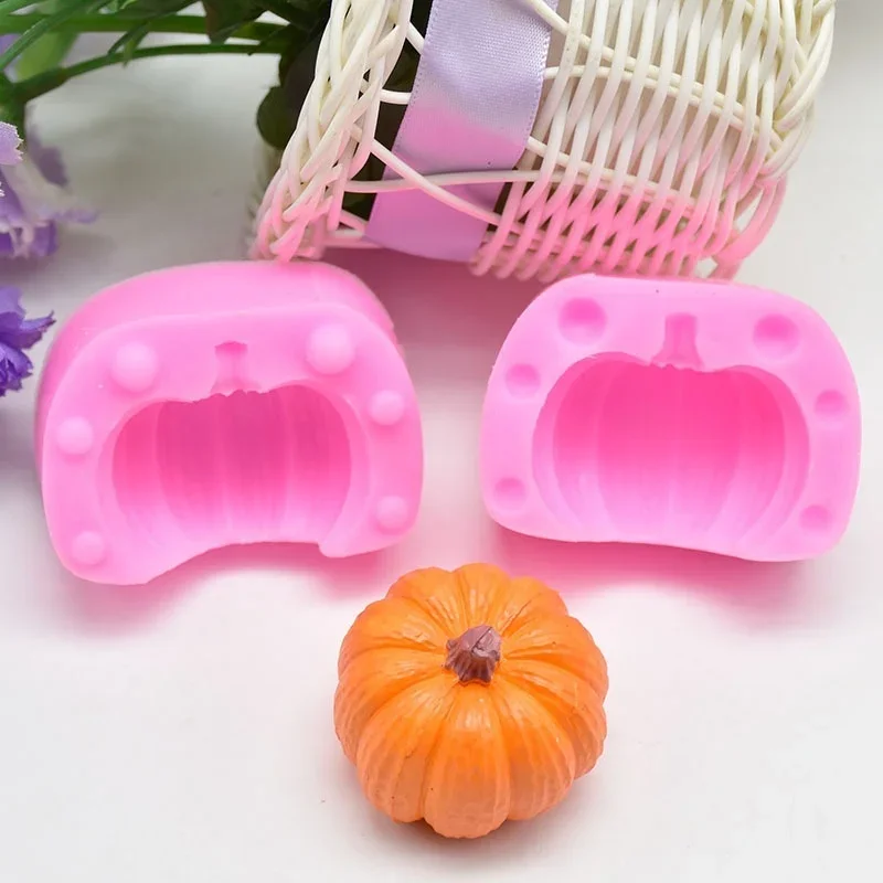 Molde de silicona con forma de calabaza pequeña, molde DIY para decoración del hogar, vela pequeña, moldes de jabón de resina, accesorios de herramientas pequeñas de conveniencia - imagen 2
