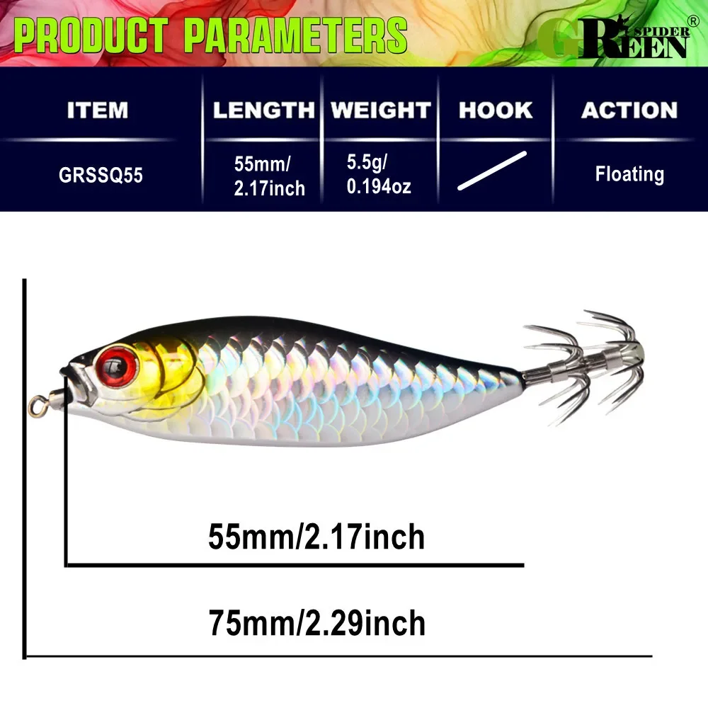 Señuelo luminoso UV para pesca de camarón y calamar - imagen 4
