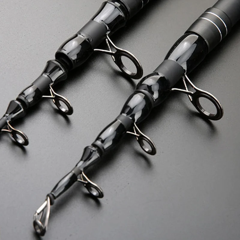 Señuelo telescópico de fibra de carbono, caña de pescar giratoria de 1,8 M-3,6 M, peso de 10-250g, superdura - imagen 3