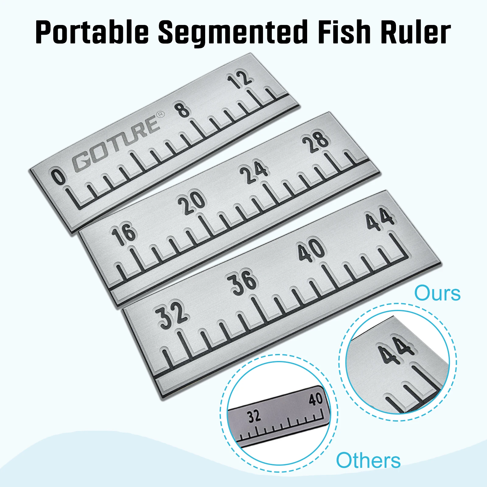Goture-Regla de pesca de espuma para barco y Kit de soporte para teléfono móvil, accesorio de tablero para barco de pesca 2 en 1, herramienta de pesca con respaldo adhesivo - imagen 5