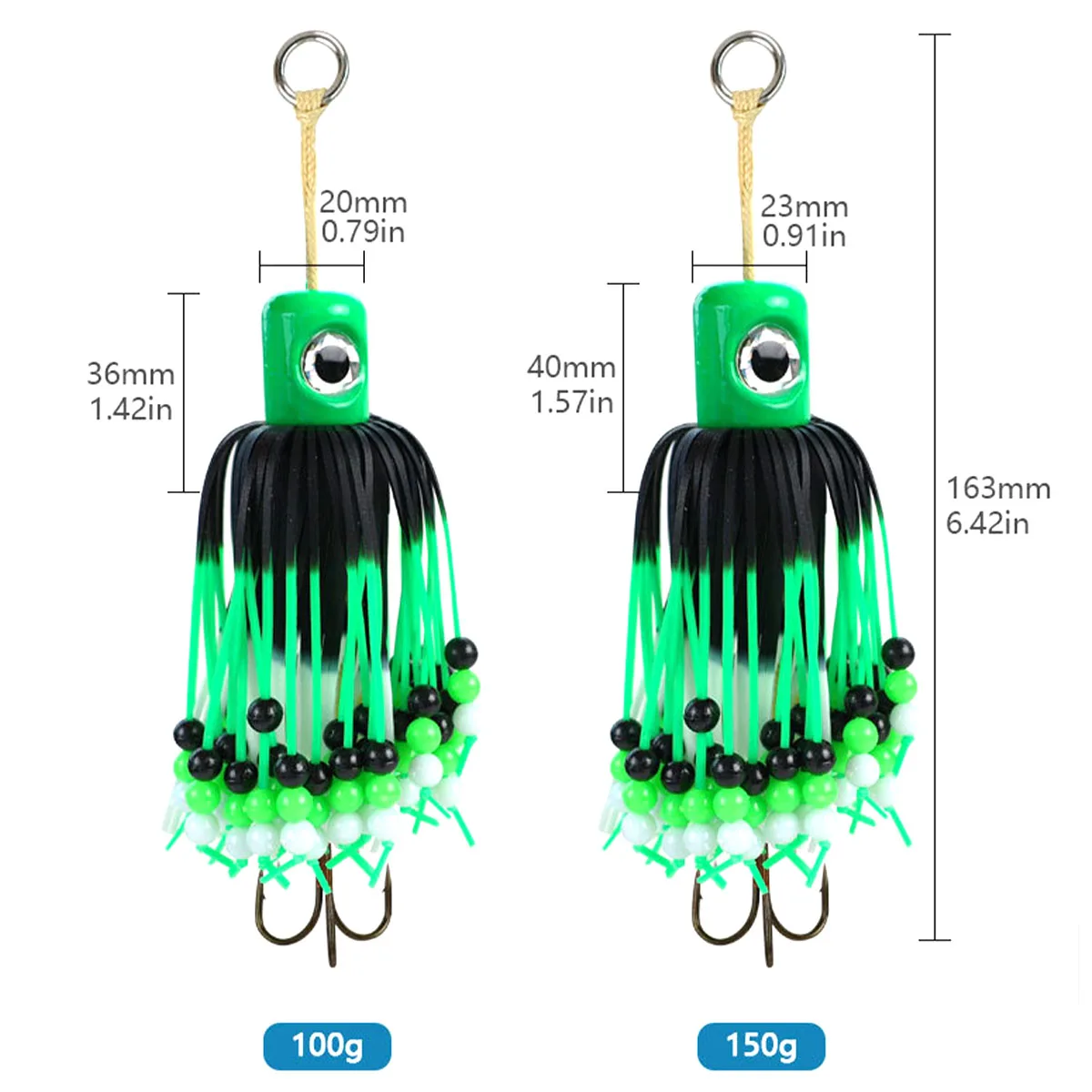 Cronk Tairubber señuelo anzuelos de pesca de bagre mar cebo de pesca Artificial barco 100g 150g faldas de goma aparejos de bagre - imagen 5