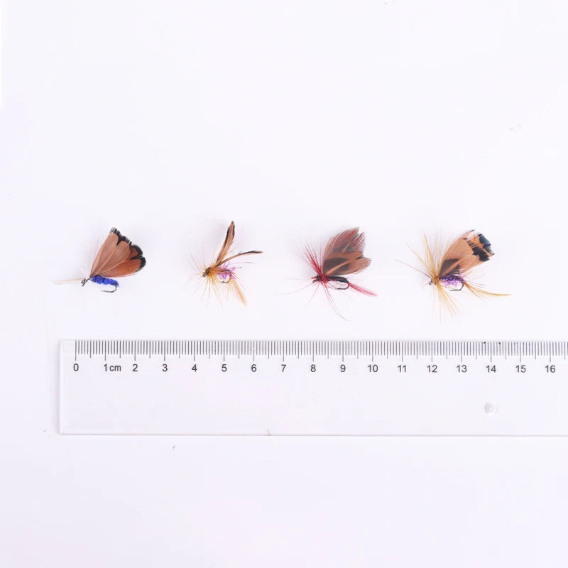 12 unids/set señuelo de pesca Artificial mantequilla moscas insectos cebo gancho de acero alto en carbono aparejos de pesca para pesca trucha manivela gancho - imagen 5