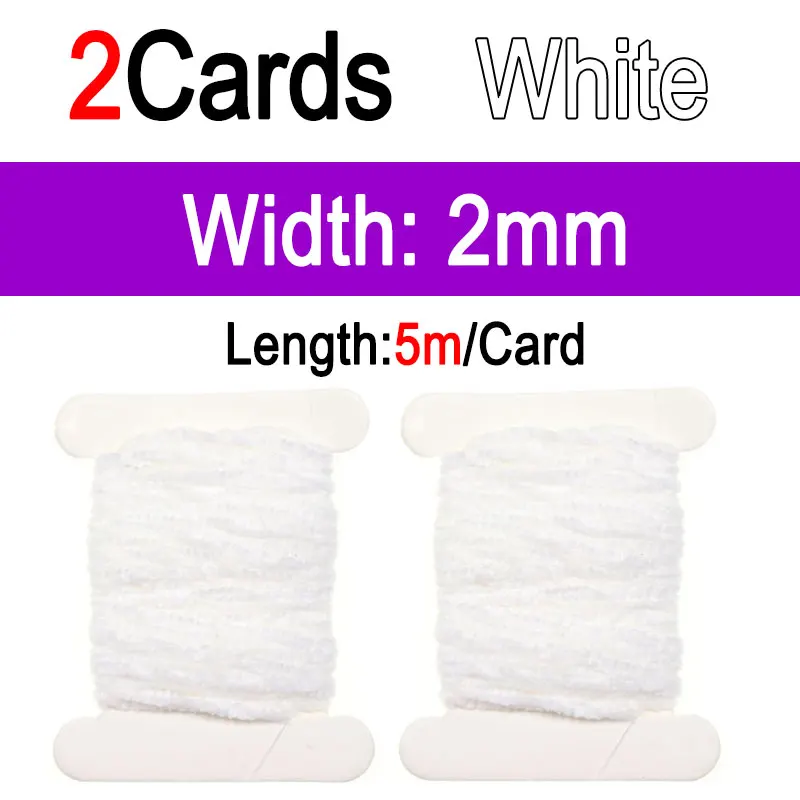 2pcs White 2mm