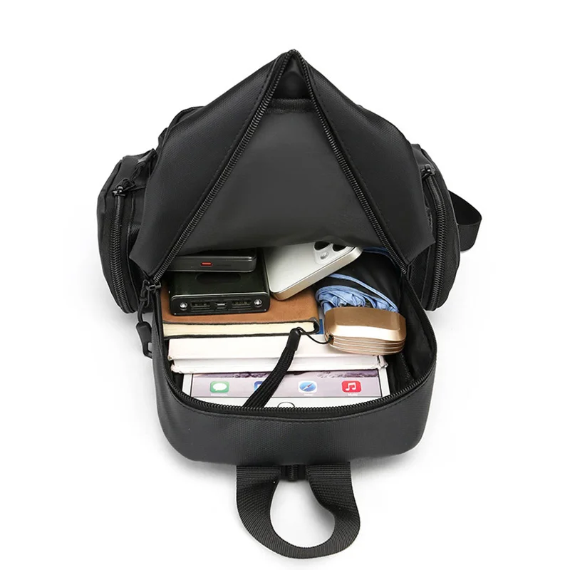 Bolsa de pecho de escalada para hombre, mochila de viaje con múltiples bolsillos, bolso de ciclismo para escalada al aire libre, bolsa deportiva pequeña, mochila escolar para fin de semana universitaria - imagen 4