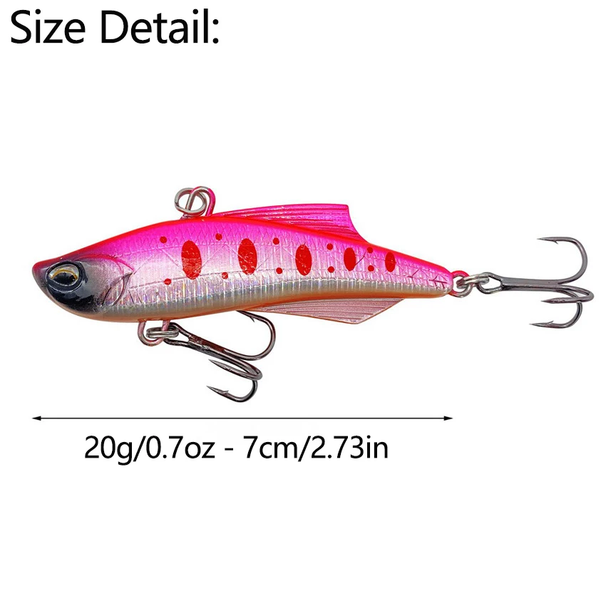 20g/7cmVIB hundimiento vibración señuelo de pesca Artificial VIB invierno pesca en hielo Pike cebo aparejos Isca Rattlin cebo Japón - imagen 3