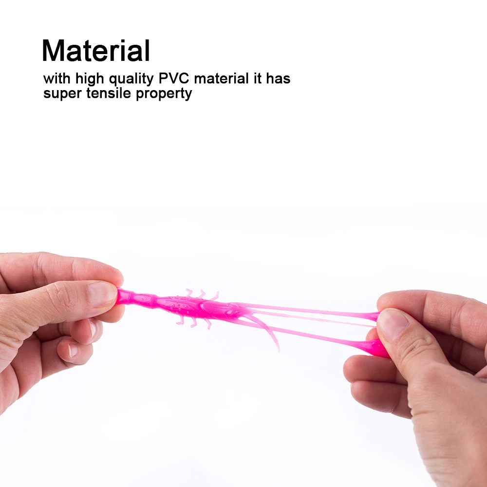 Hanlin flotante 65mm 4g larvas de cangrejo cebo de silicona suave plantillas Wobbler gusanos Señuelos de pesca Artificial Swimbait lubina aparejos de Lucio - imagen 5