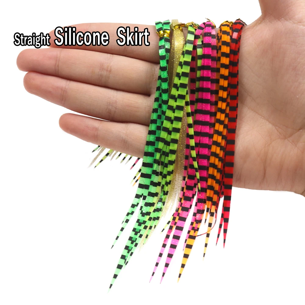 Wifreo 50 falda de pesca de silicona, anzuelo de asistencia, cabeza de plantilla, anzuelo de pesca de agua salada, señuelo, falda, remolques, Spinnerbait integrado, Buzzbait - imagen 5