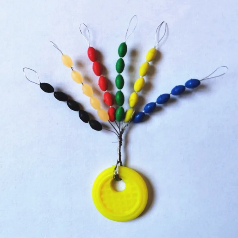 30 uds/1 grupo flotador de goma detiene granos espaciales tapón ovalado conector línea boyas pesca Bobber flotador para accesorios de pesca - imagen 4