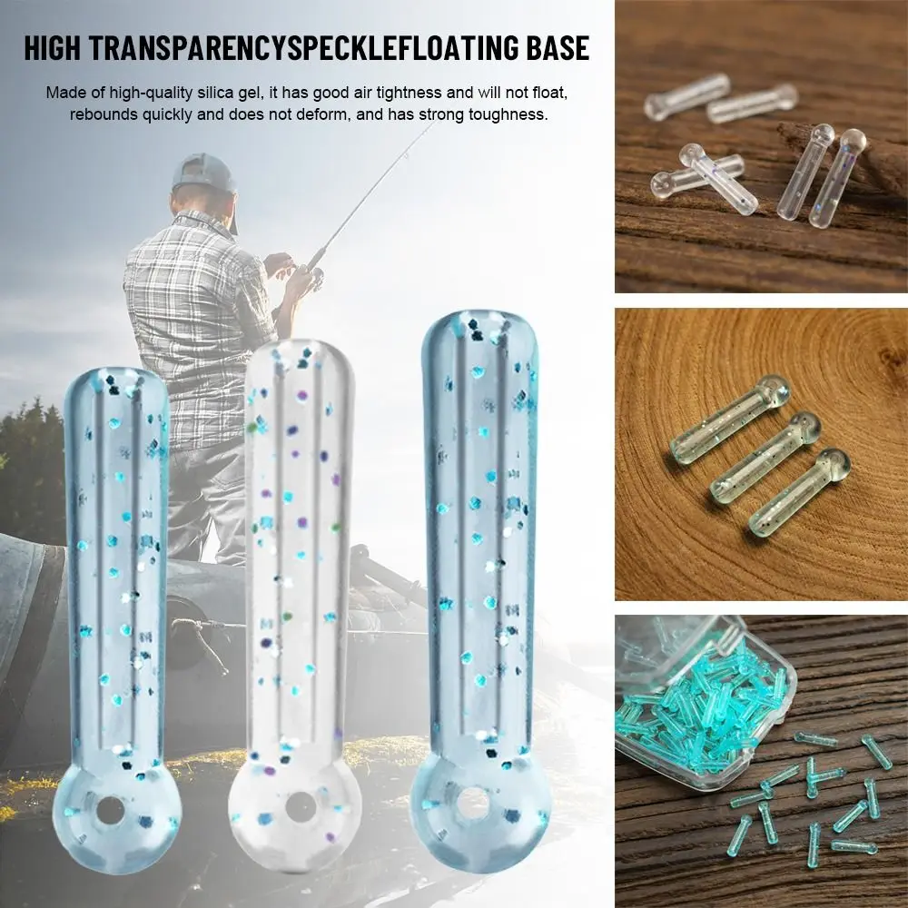 Bobber de silicona de goma transparente, engranajes de pesca de deriva, bloque de rotación, asiento de flotador de pez giratorio, 100 Uds./lote - imagen 3