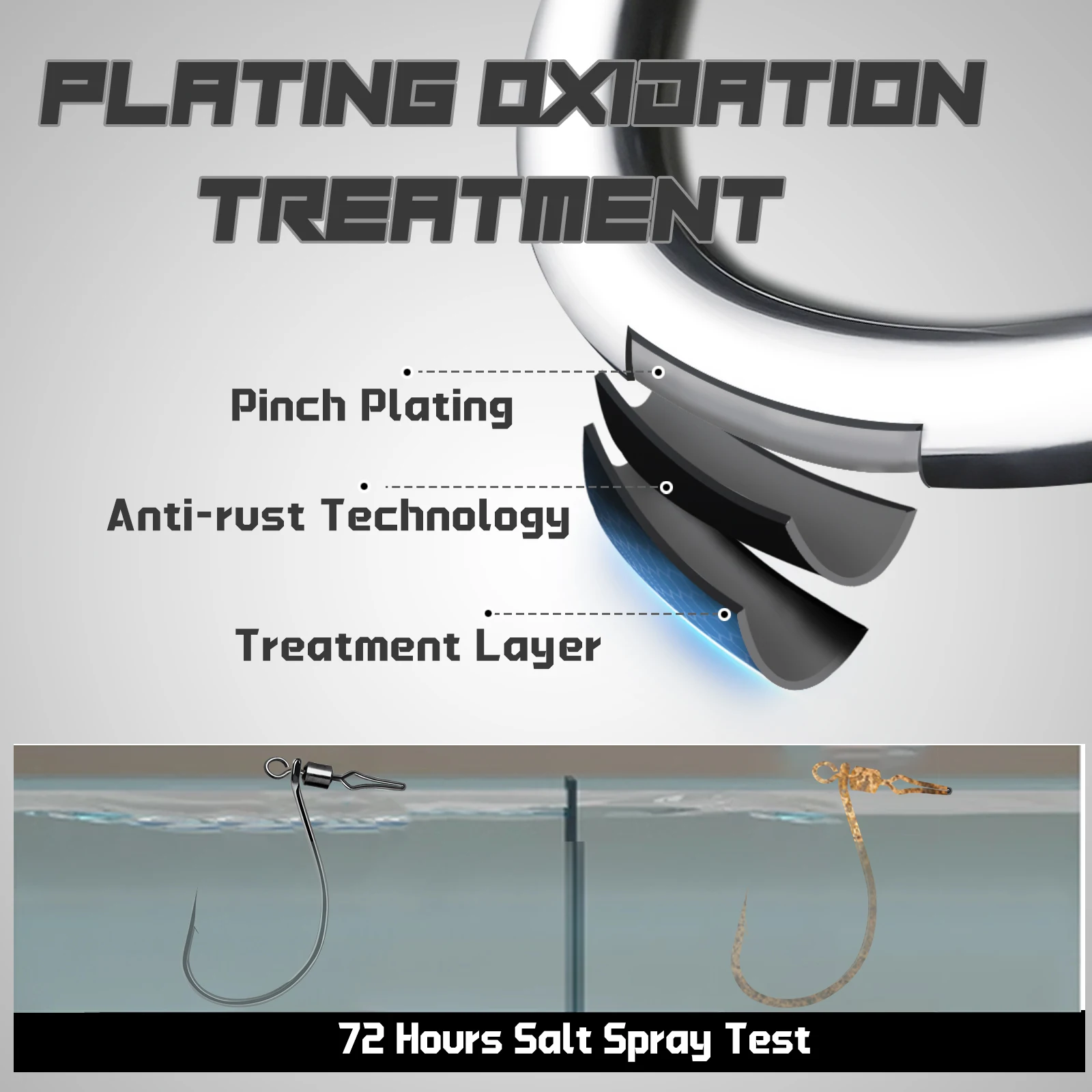 9KM 30 Uds anzuelos de tiro caído con giratorios Ewg anzuelos de pesca de lubina anzuelo de gusano para aparejo Texas acero rico en carbono - imagen 4