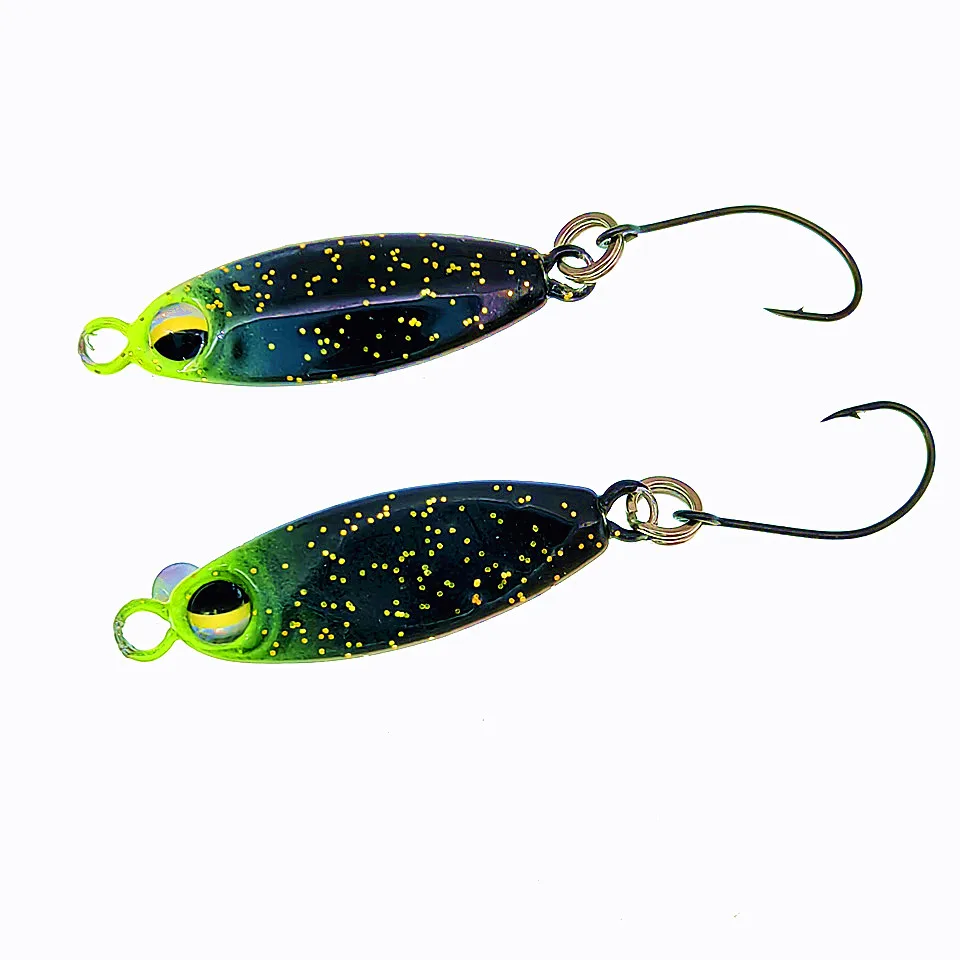 MUKUN-señuelo de pesca de lubina, Mini señuelo de Metal de 5 piezas, 3g/5g, para peces pequeños con un solo gancho - imagen 2