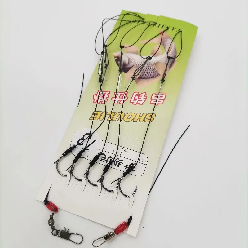 YSN 5 uds gancho de cuerda grupo de pesca línea antibobinado fuerte línea de caballo gancho de cuerda 3 # -13 #   Accesorios para aparejos de pesca - imagen 3