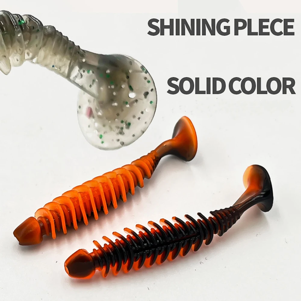 FISHKING-Cebo Artificial de silicona, 10 piezas, señuelos blandos de pesca, 45mm, 60mm, Jig, Swimbait minnow Articulación de la columna vertebral Cebo suave Cebo de silicona para pescar Columpios de pesca Cebo marino d - imagen 4