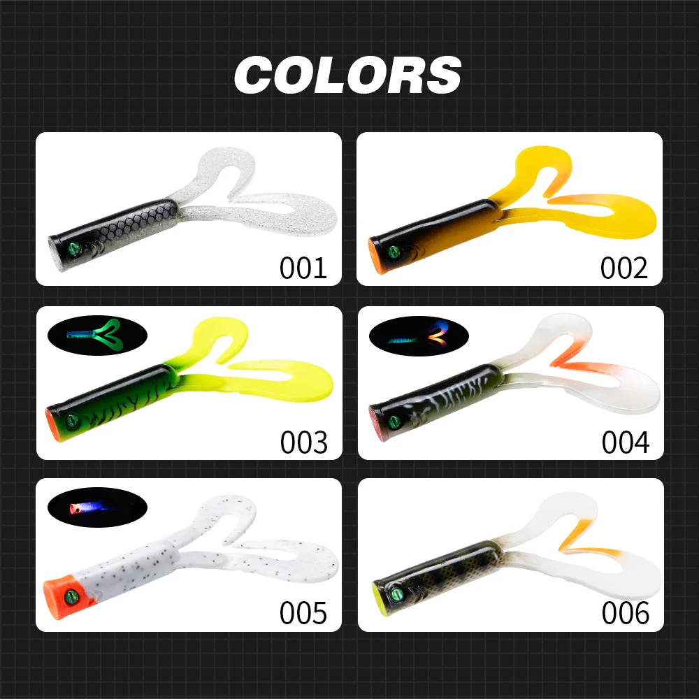 Hunthouse-señuelo de Pesca suave, 3 unidades/lote, 145mm, 21,7g, remolque de cola doble, Leurre giratorio de silicona para Lucio Barsch Zander Fish - imagen 5