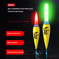 2 uds 2024 Led flotador de pesca electrónico indicador NO 311 batería flotadores de pesca en roca boya huelga luz roja flotador cola corta