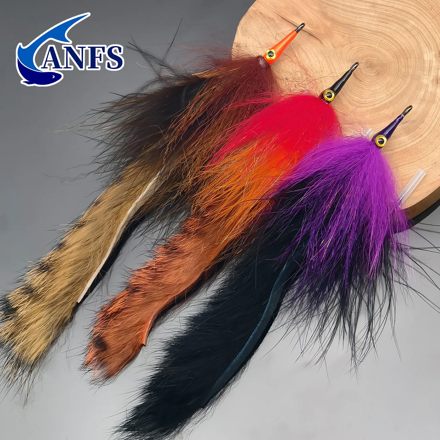 ANFS 1 pieza de mosca de lona, moscas de lona, lazos de mano, moscas de pesca con mosca de vapor para pesca en agua salada - imagen 2