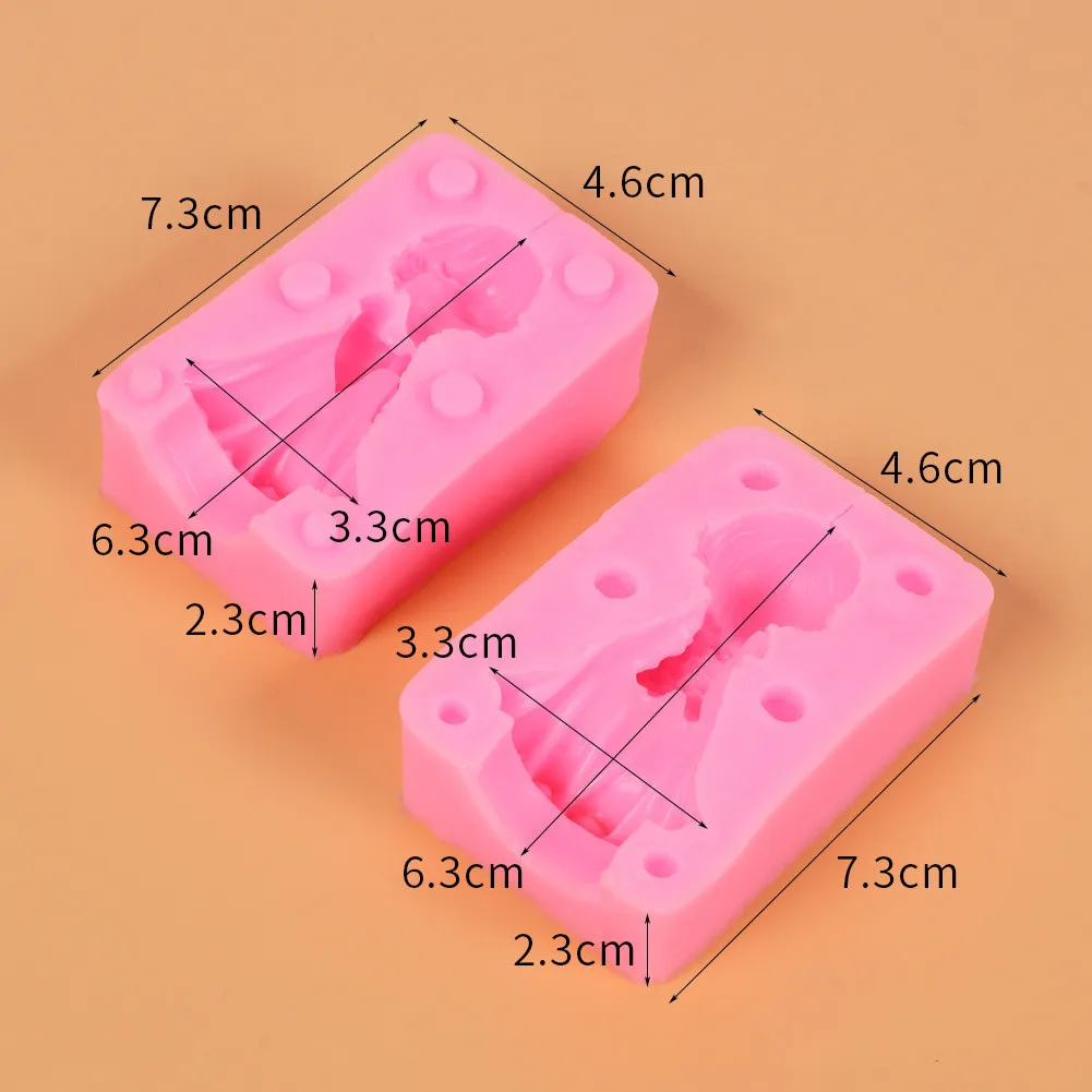 Molde de silicona con forma de vela de Ángel 3D para niña y niño, molde para jabón tipo piruleta, molde para hornear pasteles, molde de silicona para fabricación de velas, molde para el cuerpo - imagen 5