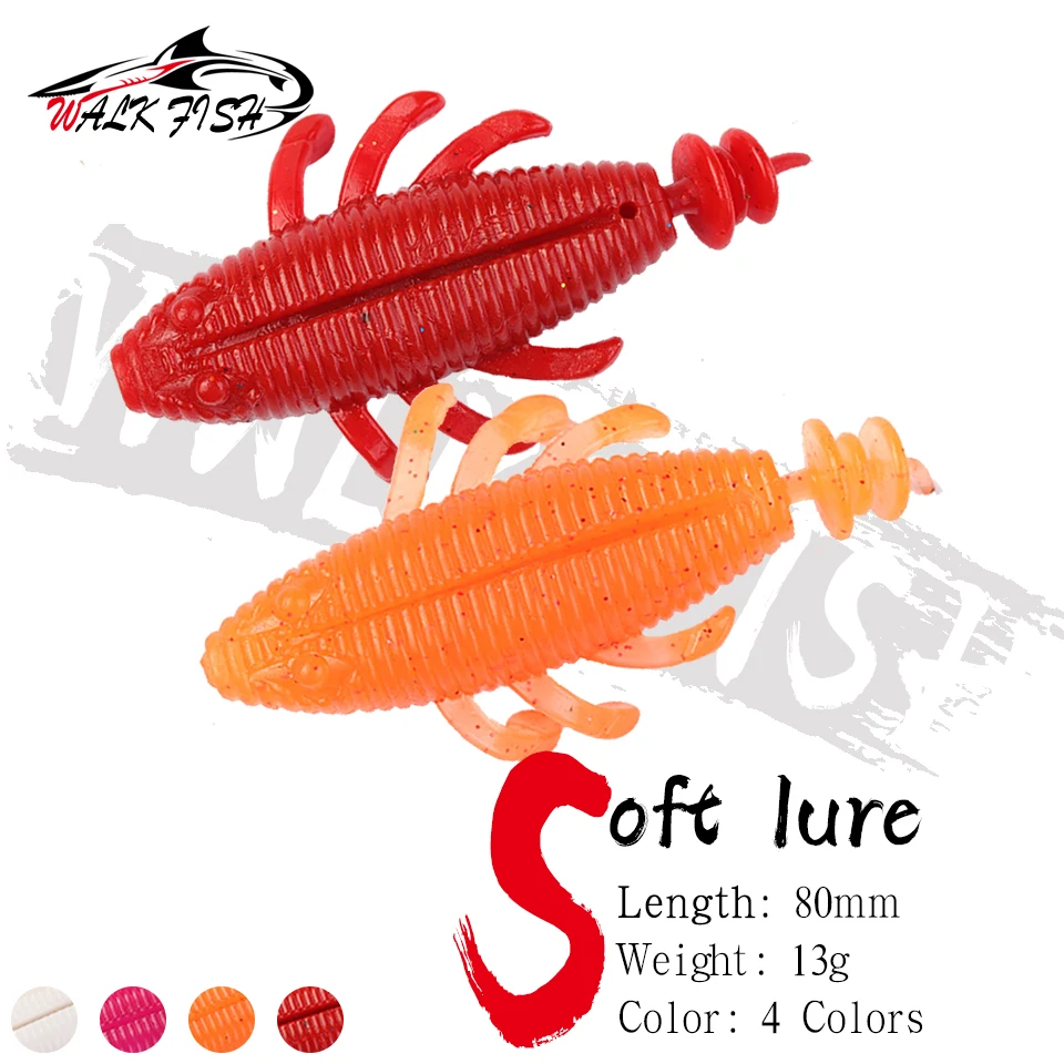 Vinilos Walk Fish 8 cm – Señuelos de silicona para lubina y lucio