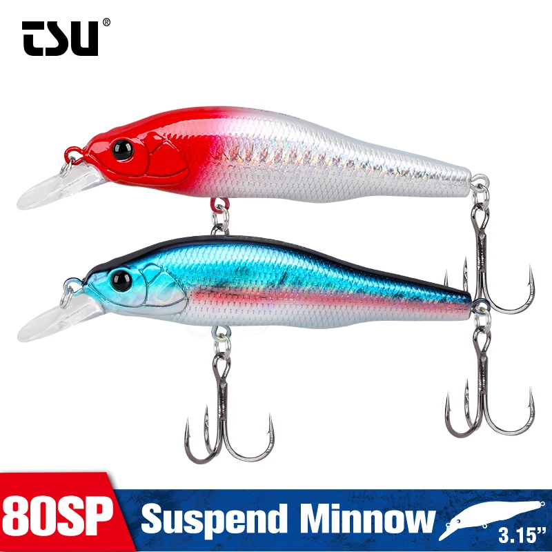 TSURINOYA Schorsing Minnow 80SP 3.15in Vissen Lokken Sabre 80mm 10.3g Lange Castinig Shiner Shad Bass Pike Hard Baits Jerkbait