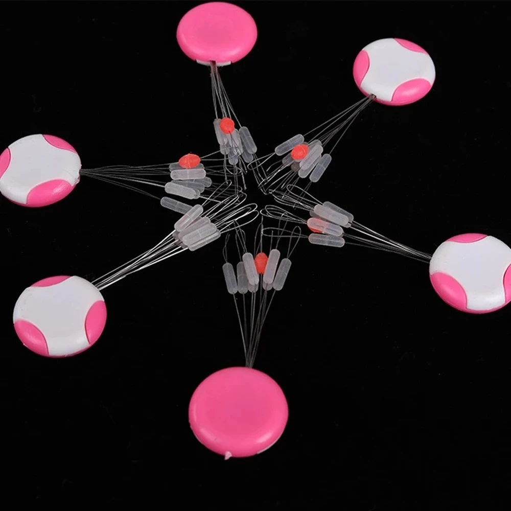 Aparejos de pesca naturales, tapón de goma transparente, Conector de línea de pesca 7 + 1, flotador Bobber Space Bean - imagen 2