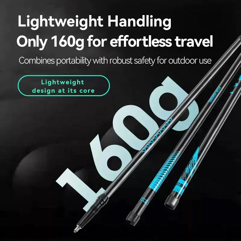 2025 nuevo bastón para caminar al aire libre aleación de aluminio Alpenstock telescópico senderismo bastón para adultos niños mujeres hombres niños - imagen 3