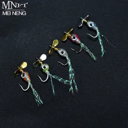 10 Uds. Cebo giratorio de lentejuelas con hélice, señuelos giratorios de Metal para pesca con mosca, señuelos para insectos, señuelo efectivo para pesca de trucha y lubina