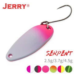Jerry Serpent Micro cucharas de pesca 2,5g 3,7g 4,5g latón Wobbler área de lago trucha pecado perca señuelos de Metal adornos