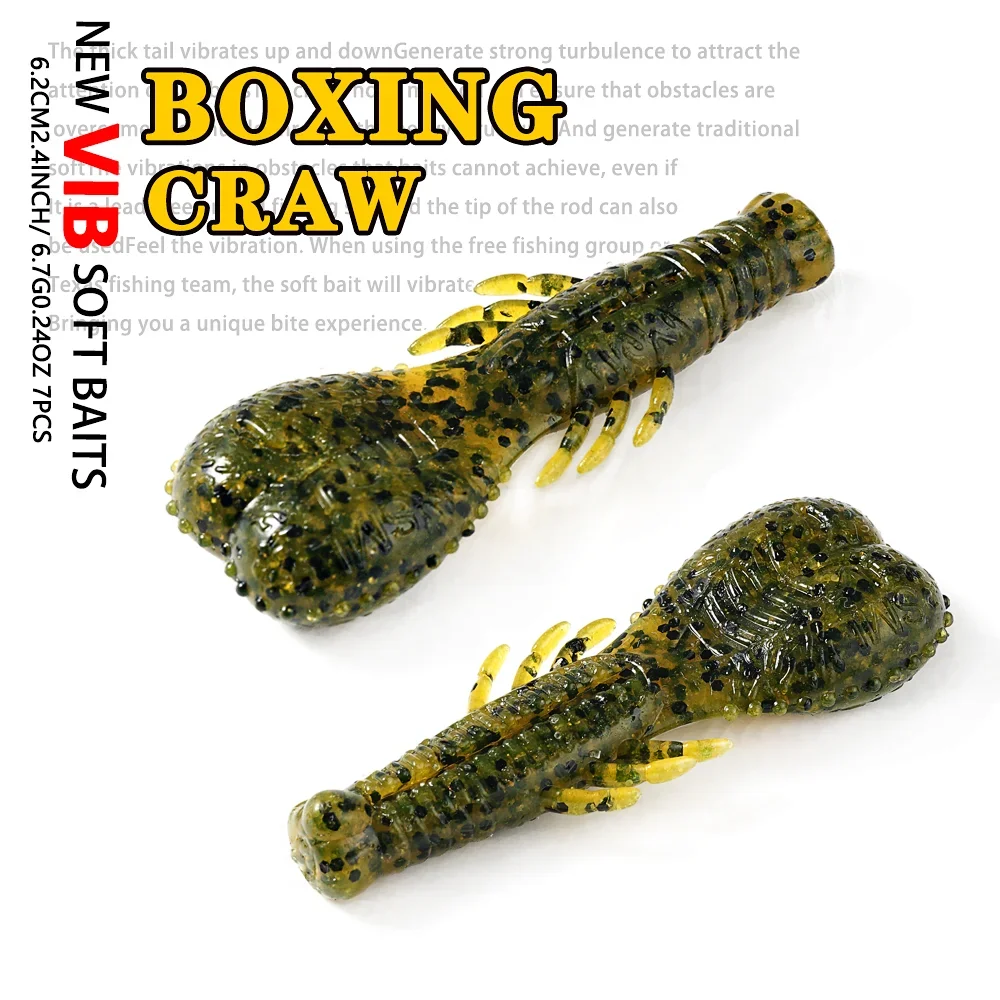 Cebo en barra de 6,2 cm, 6,6g, señuelos de plástico blando de peso pesado, cebo Artificial para oruga, señuelo de sábalo de silicona para pesca de lubina