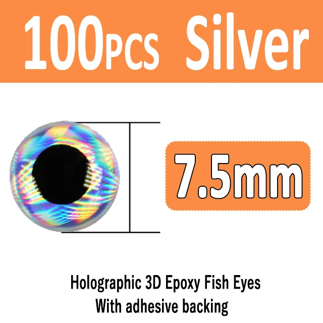 Silver 7.5mm 100pcs