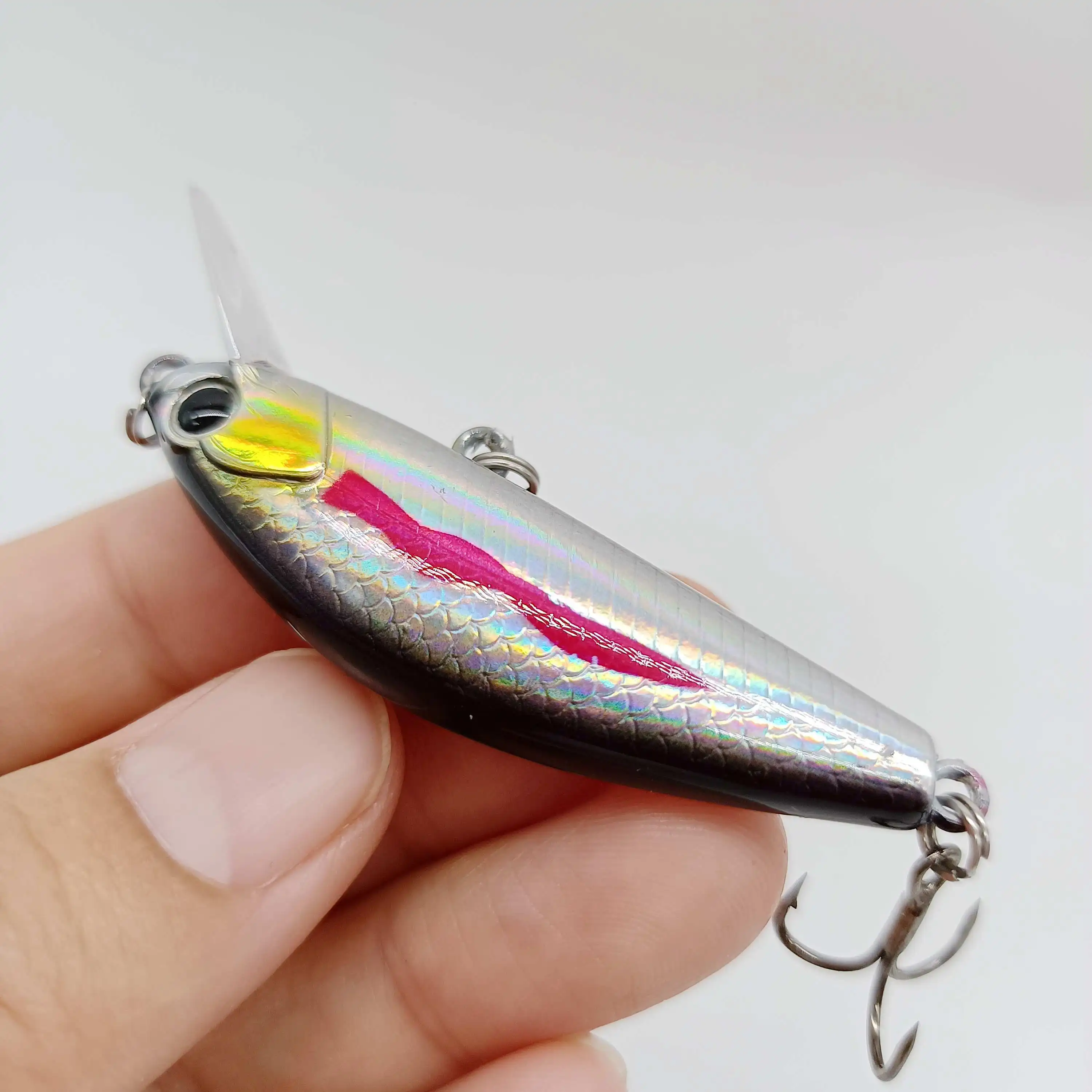 DUODUOYU-SEÑUELOS DE PESCA DE pececillos, cebos artificiales de 11g/55mm, Crankbait Isca, para lubina, perca, Lucio, trucha, 1 piezas, nuevo - imagen 4