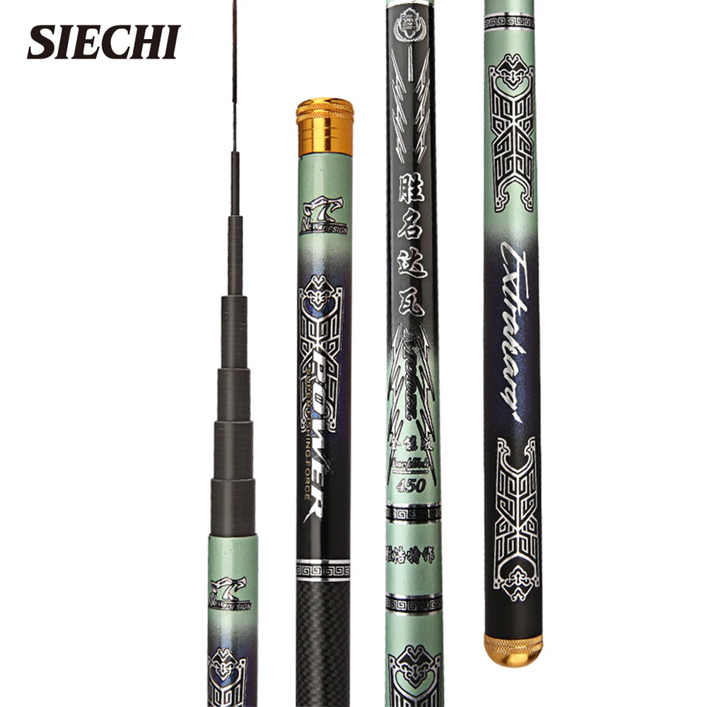 Caña de pescar súper dura de 28 melodías para carpa, 3,6 m, 4,5 m, 5,4 m, 6,3 m, 7,2 m, caña de pescar para caza, alimentador de peces grandes, caña de mano para pesca con mosca - imagen 3
