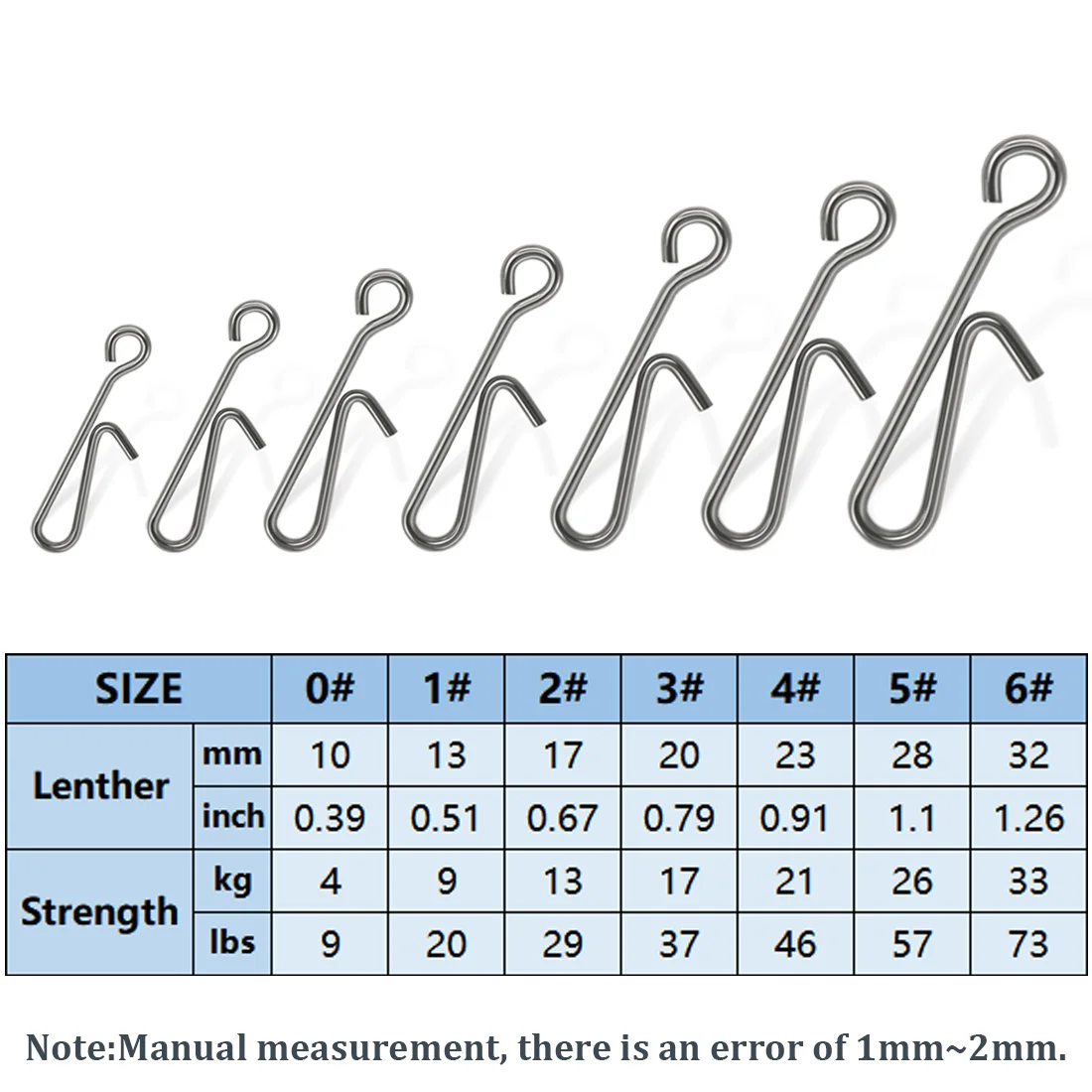 Clips de pesca Quick Snap 50 ~ 200 Uds Clips de velocidad de acero inoxidable Crankbait Link señuelo broches conector giratorio agua salada agua dulce - imagen 5