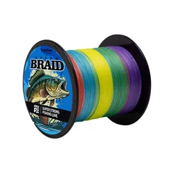 Línea trenzada PE 4 hebras Multicolor japonesa para agua salada